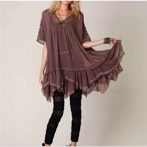 Free People Brown Tunic Dress